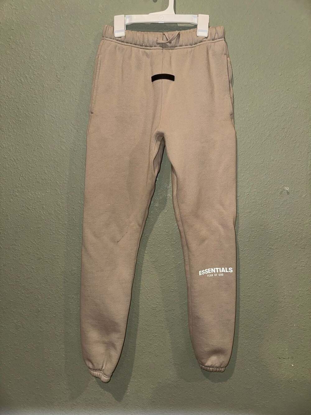 Fear of God Essentials Tan Logo-Print Cotton Sweatpants